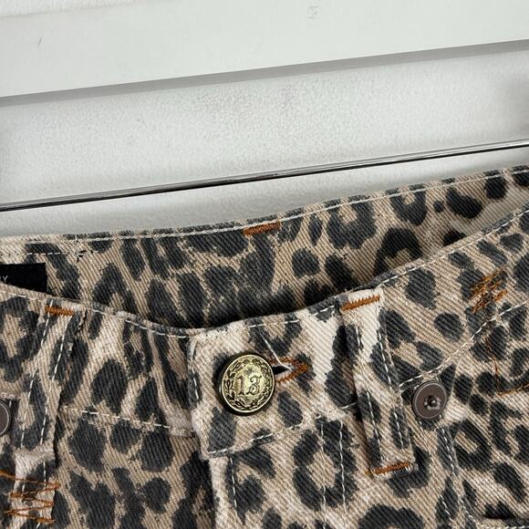 R13 Tyler High Rise Skinny Jeans Leopard Print Boho Old Money Womens 26 - Picture 4 of 11